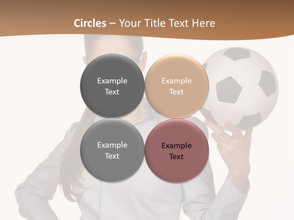 Business Soccerball Isolated PowerPoint Template