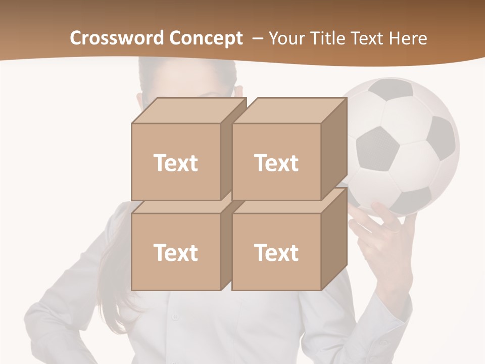 Business Soccerball Isolated PowerPoint Template