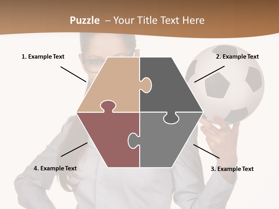 Business Soccerball Isolated PowerPoint Template