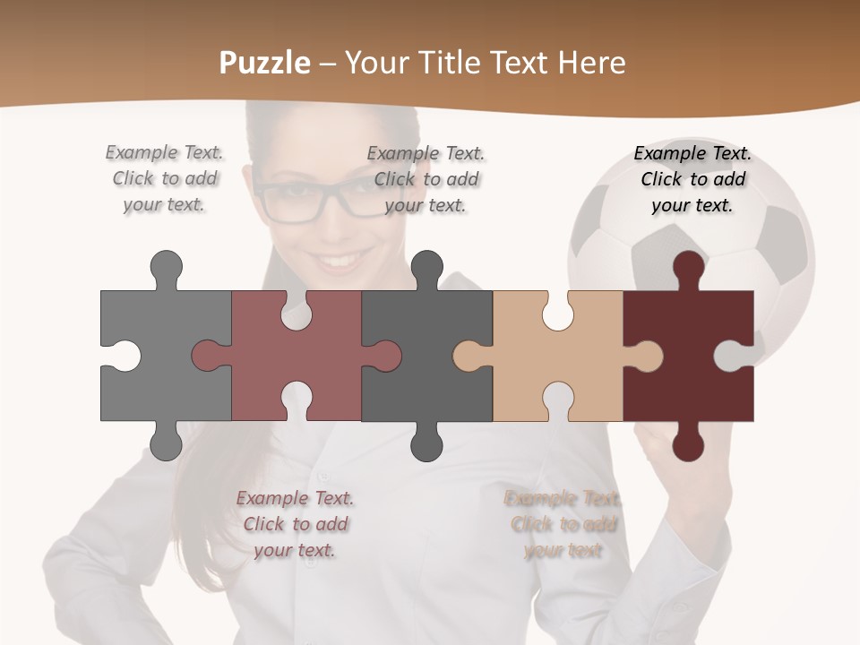 Business Soccerball Isolated PowerPoint Template