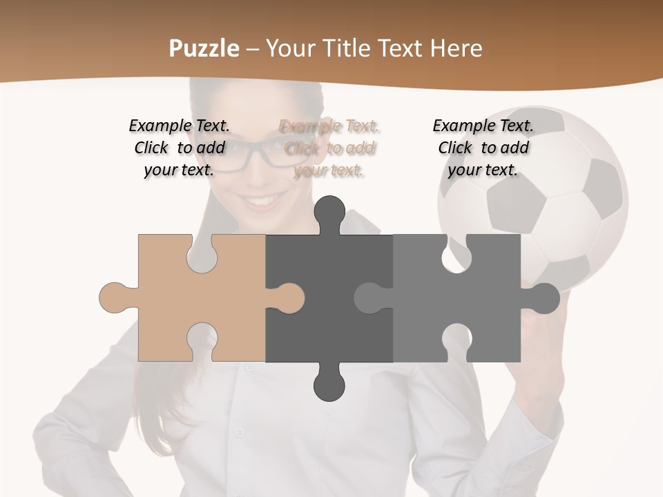 Business Soccerball Isolated PowerPoint Template