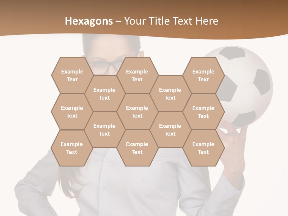 Business Soccerball Isolated PowerPoint Template