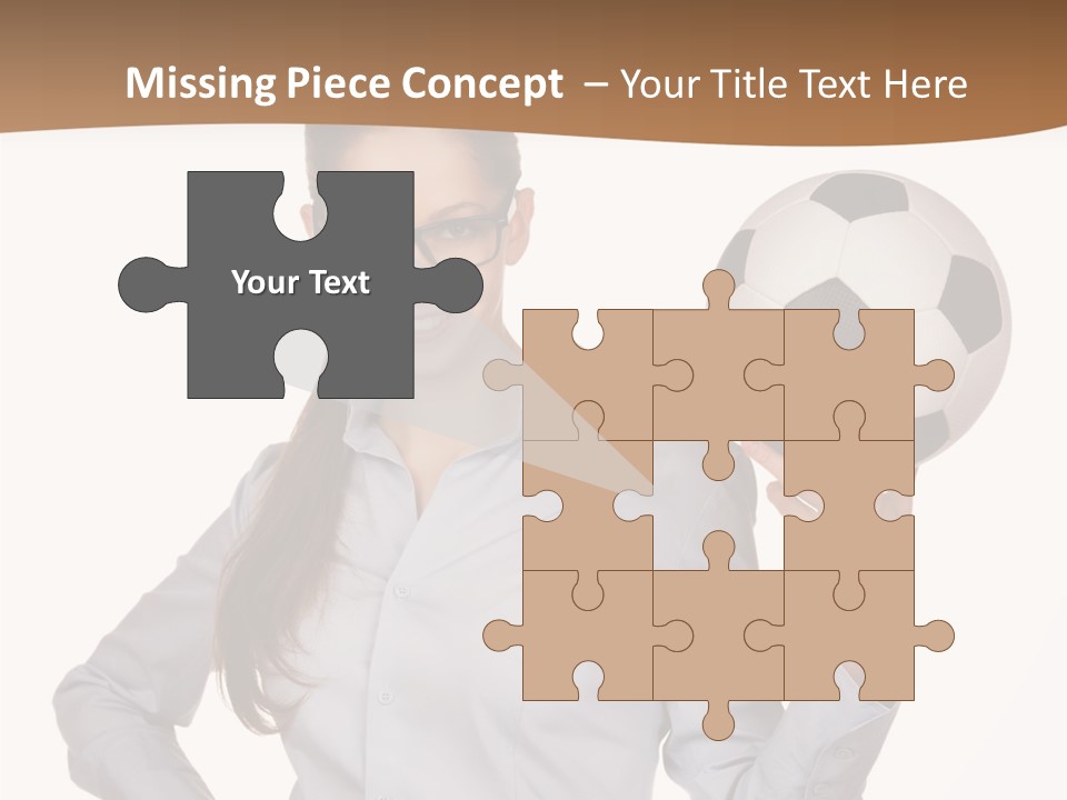 Business Soccerball Isolated PowerPoint Template