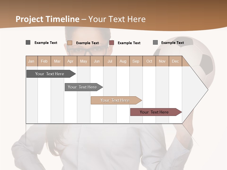 Business Soccerball Isolated PowerPoint Template