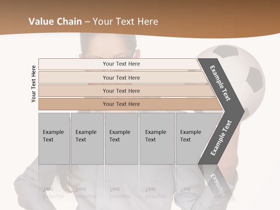 Business Soccerball Isolated PowerPoint Template
