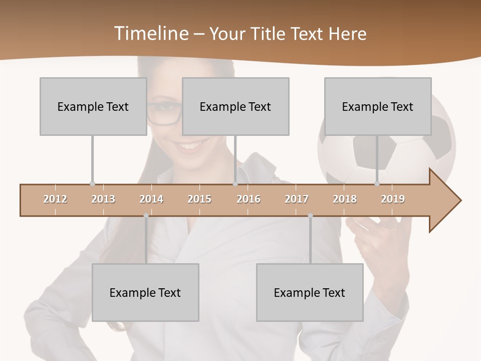 Business Soccerball Isolated PowerPoint Template