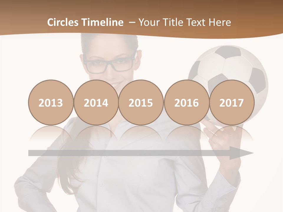 Business Soccerball Isolated PowerPoint Template