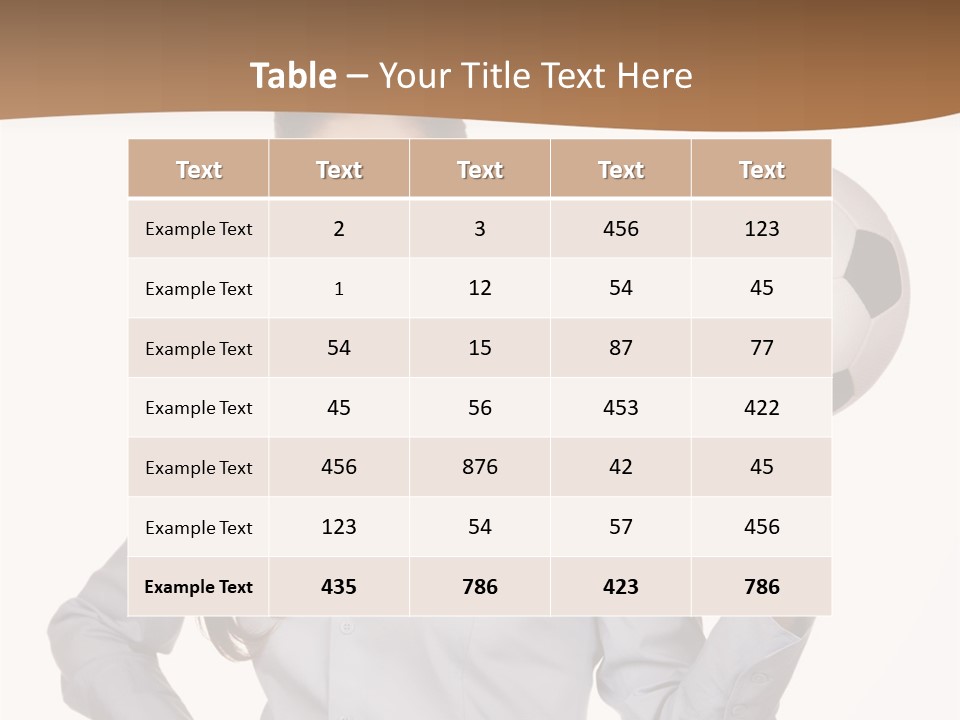 Business Soccerball Isolated PowerPoint Template