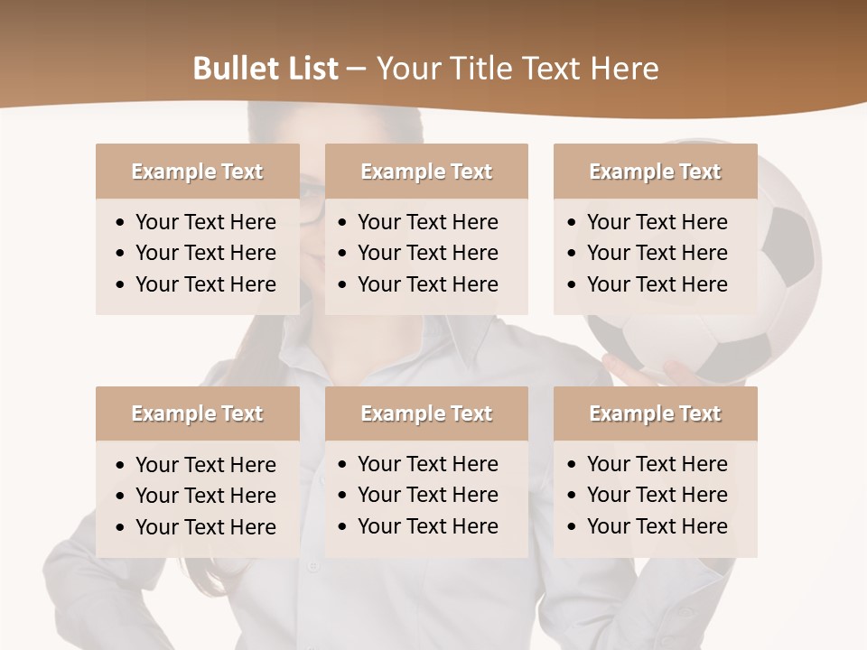 Business Soccerball Isolated PowerPoint Template