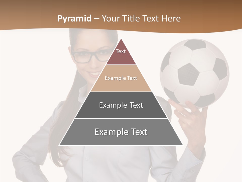 Business Soccerball Isolated PowerPoint Template