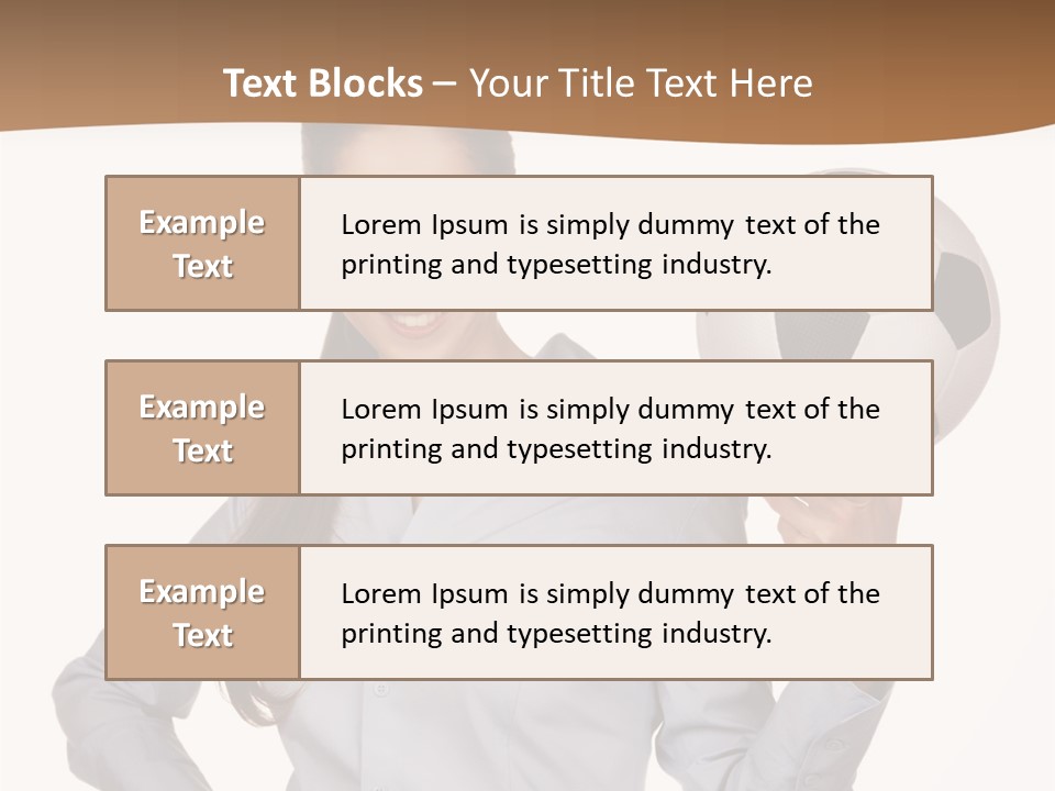 Business Soccerball Isolated PowerPoint Template
