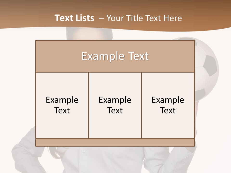 Business Soccerball Isolated PowerPoint Template