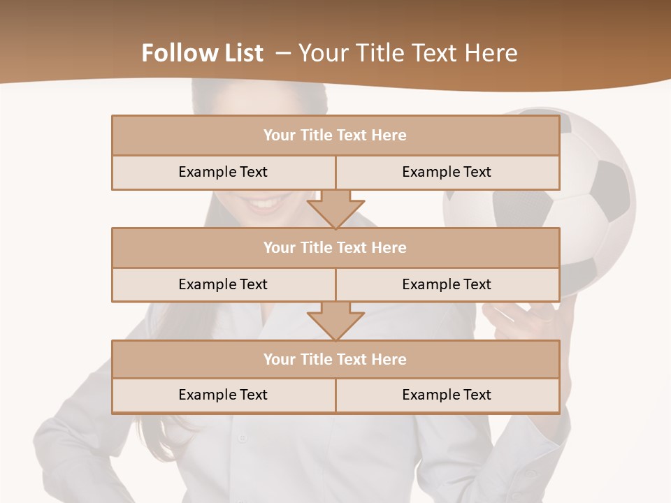 Business Soccerball Isolated PowerPoint Template