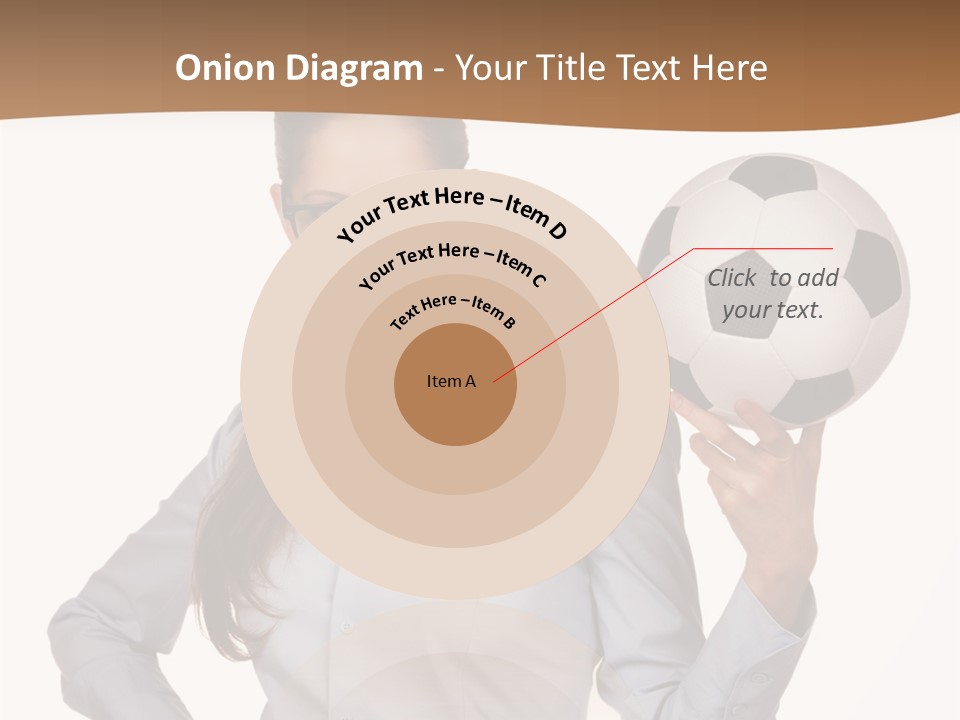 Business Soccerball Isolated PowerPoint Template