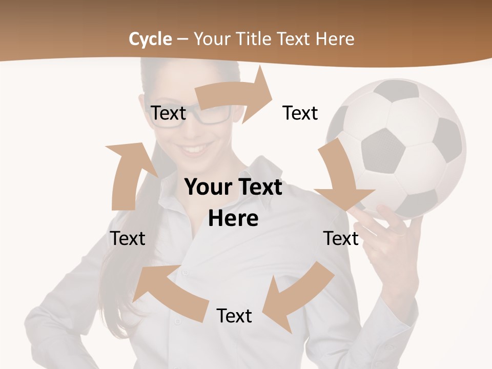 Business Soccerball Isolated PowerPoint Template