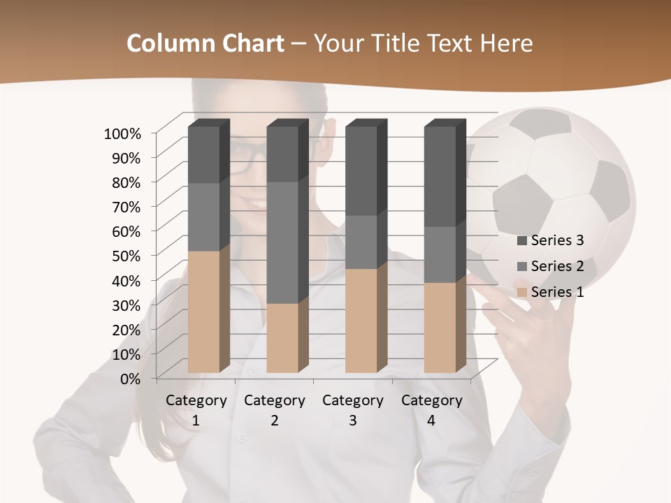 Business Soccerball Isolated PowerPoint Template