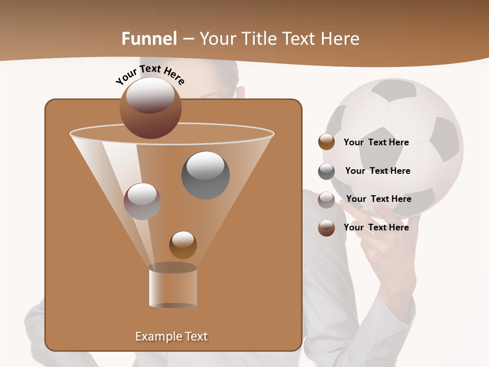 Business Soccerball Isolated PowerPoint Template