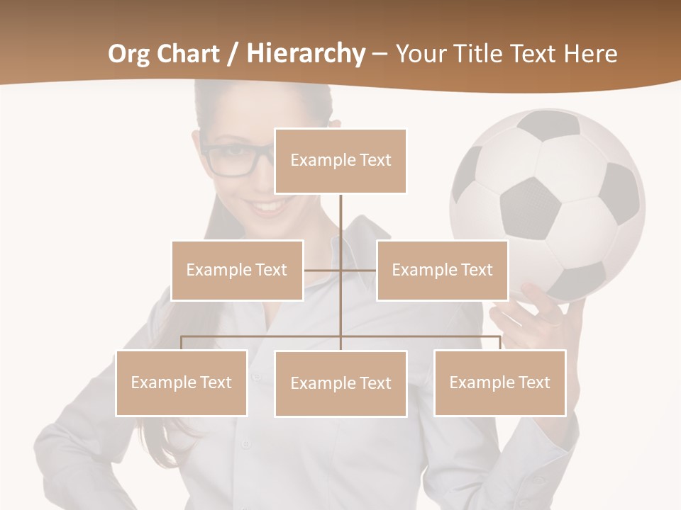 Business Soccerball Isolated PowerPoint Template