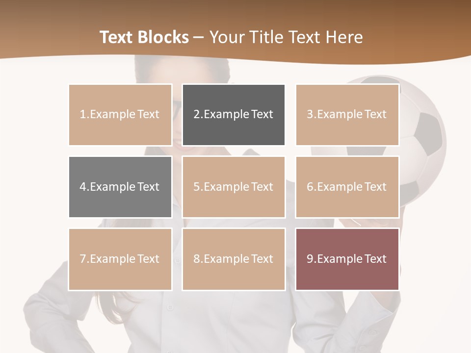 Business Soccerball Isolated PowerPoint Template