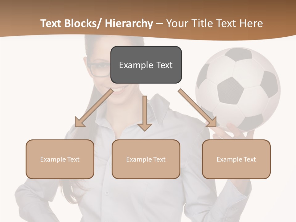 Business Soccerball Isolated PowerPoint Template