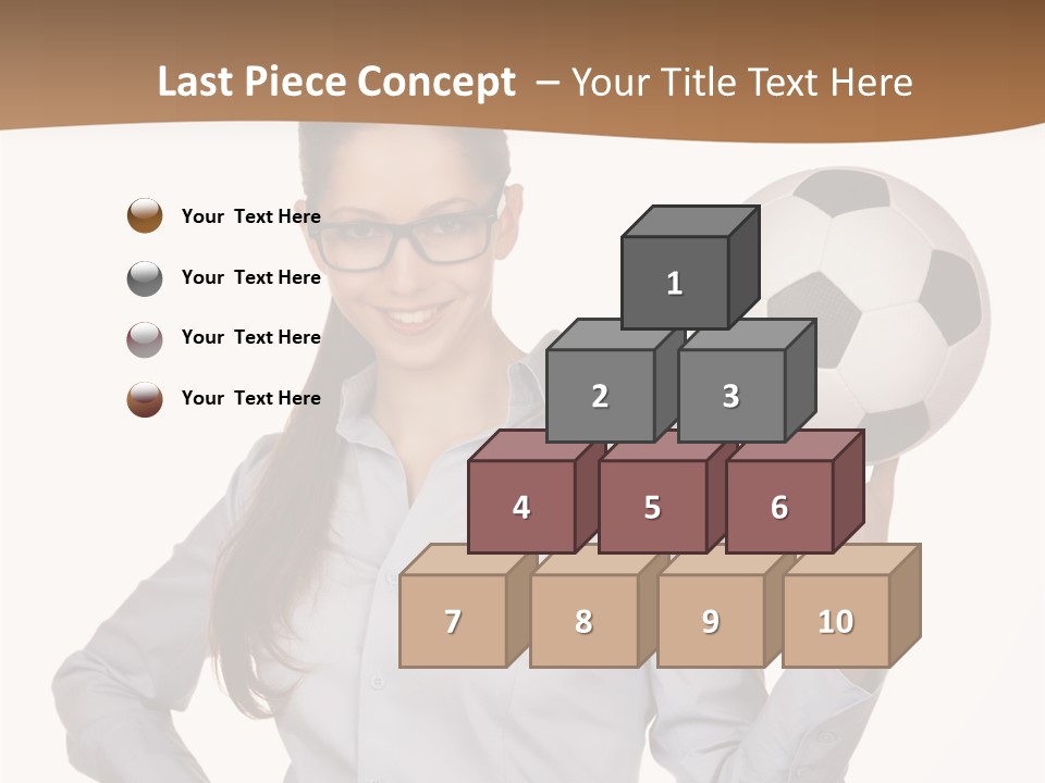 Business Soccerball Isolated PowerPoint Template