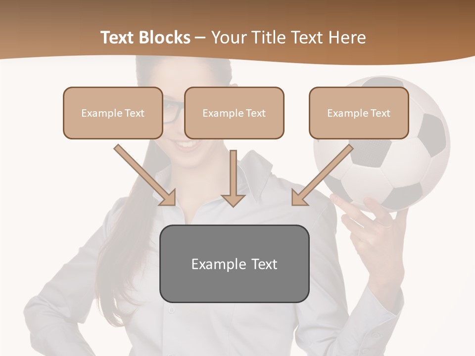 Business Soccerball Isolated PowerPoint Template