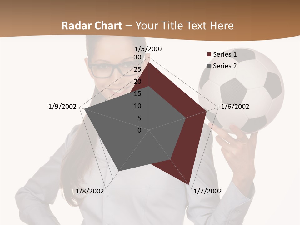 Business Soccerball Isolated PowerPoint Template