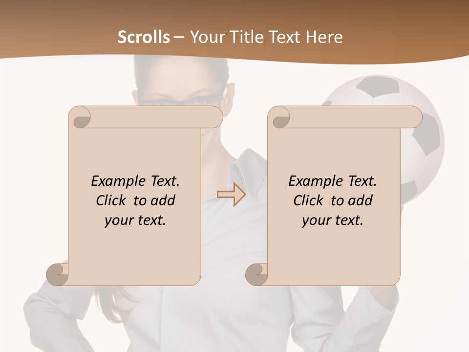 Business Soccerball Isolated PowerPoint Template