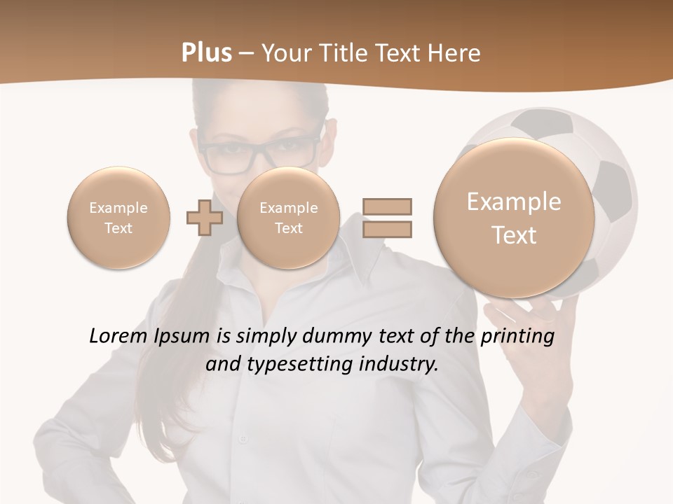 Business Soccerball Isolated PowerPoint Template
