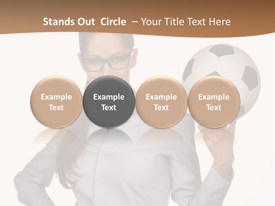 Business Soccerball Isolated PowerPoint Template