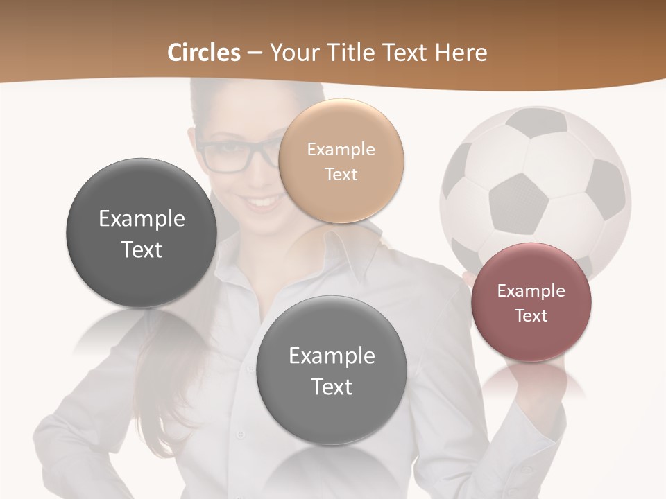 Business Soccerball Isolated PowerPoint Template