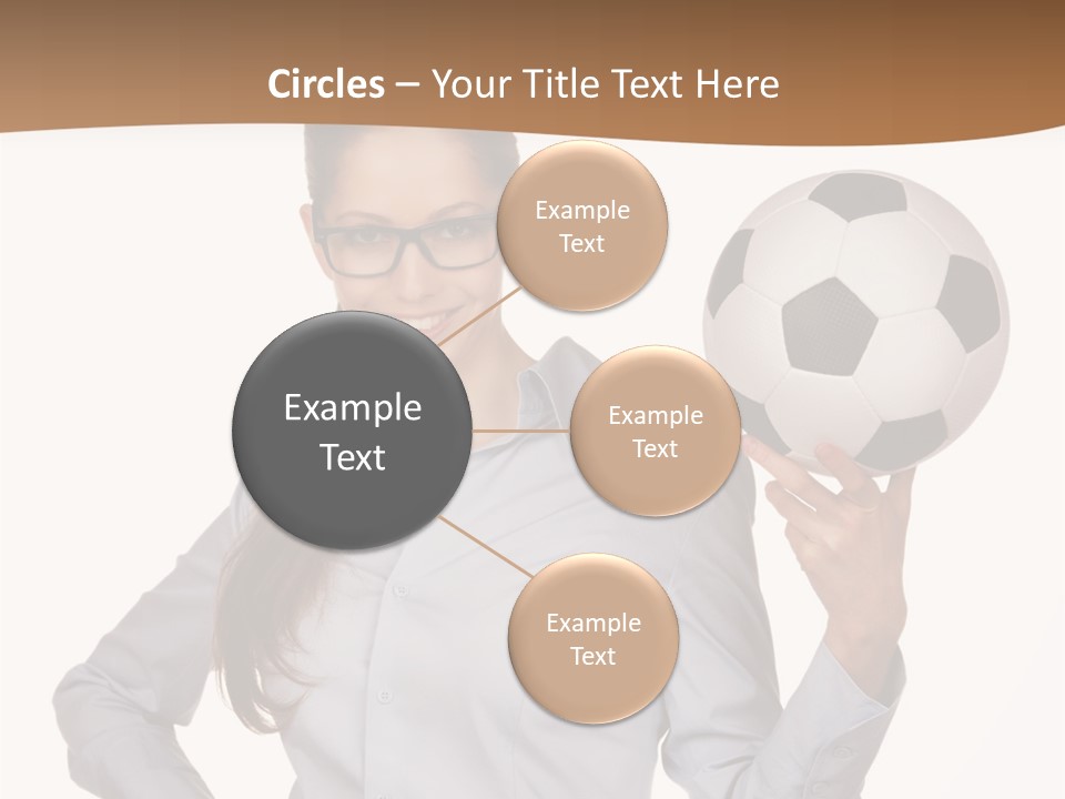 Business Soccerball Isolated PowerPoint Template