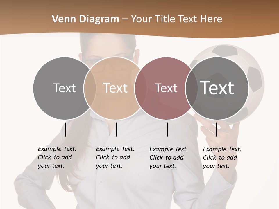 Business Soccerball Isolated PowerPoint Template