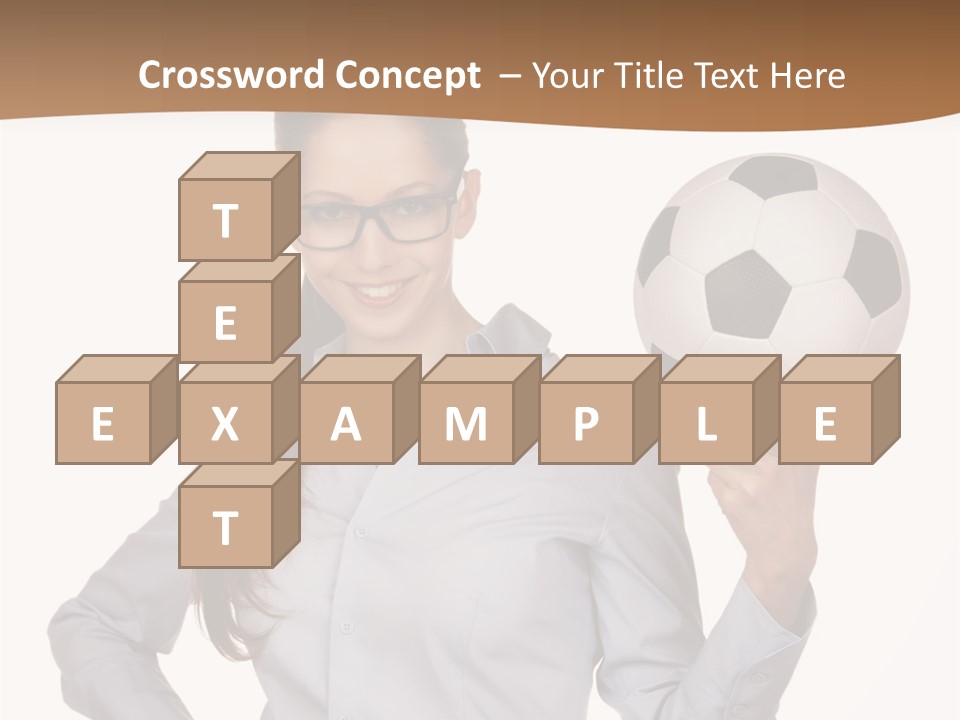 Business Soccerball Isolated PowerPoint Template