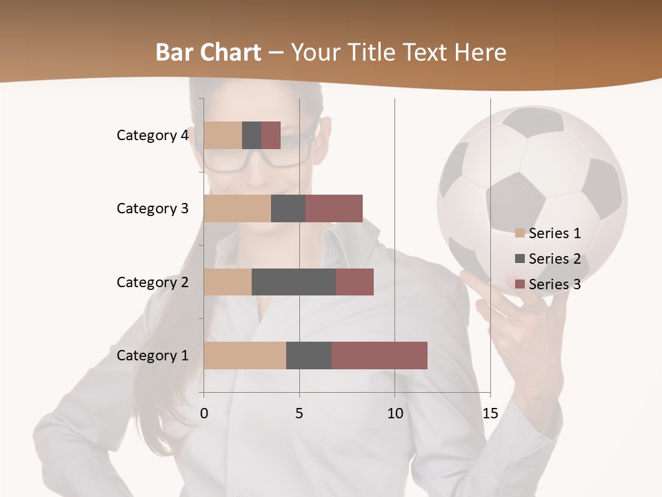 Business Soccerball Isolated PowerPoint Template