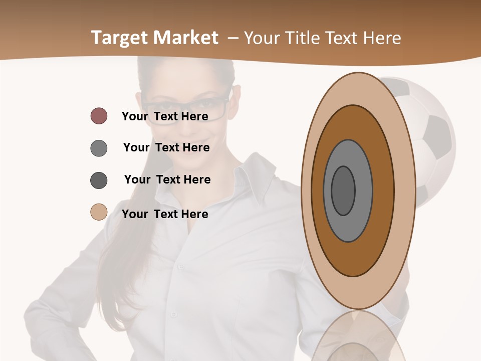 Business Soccerball Isolated PowerPoint Template