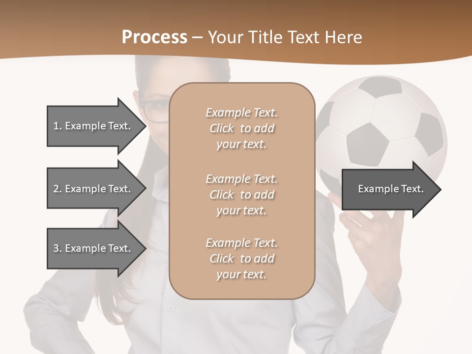 Business Soccerball Isolated PowerPoint Template