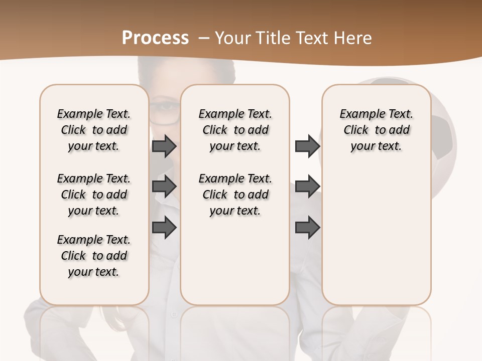 Business Soccerball Isolated PowerPoint Template