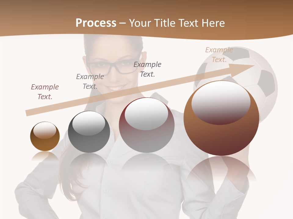 Business Soccerball Isolated PowerPoint Template