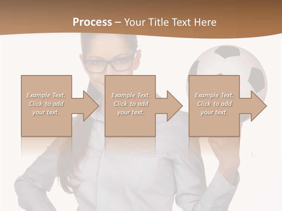 Business Soccerball Isolated PowerPoint Template