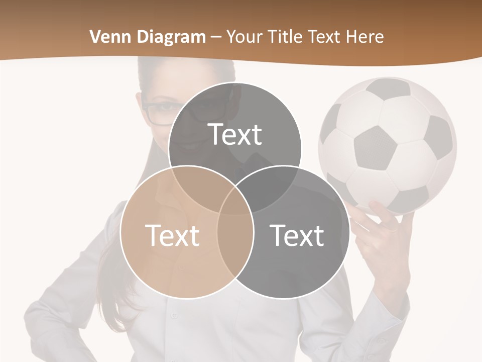Business Soccerball Isolated PowerPoint Template