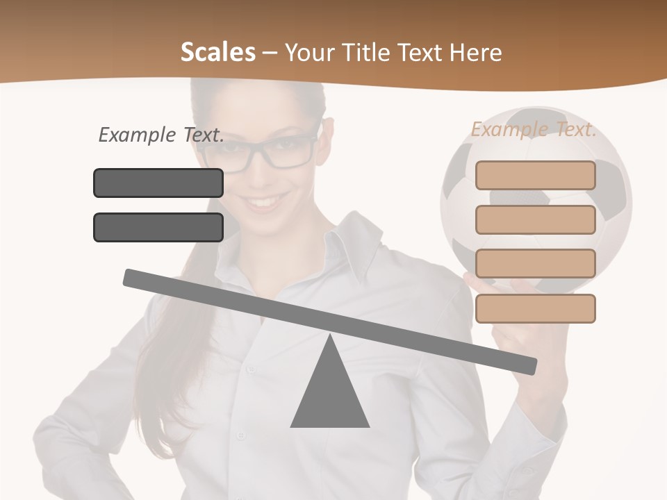 Business Soccerball Isolated PowerPoint Template