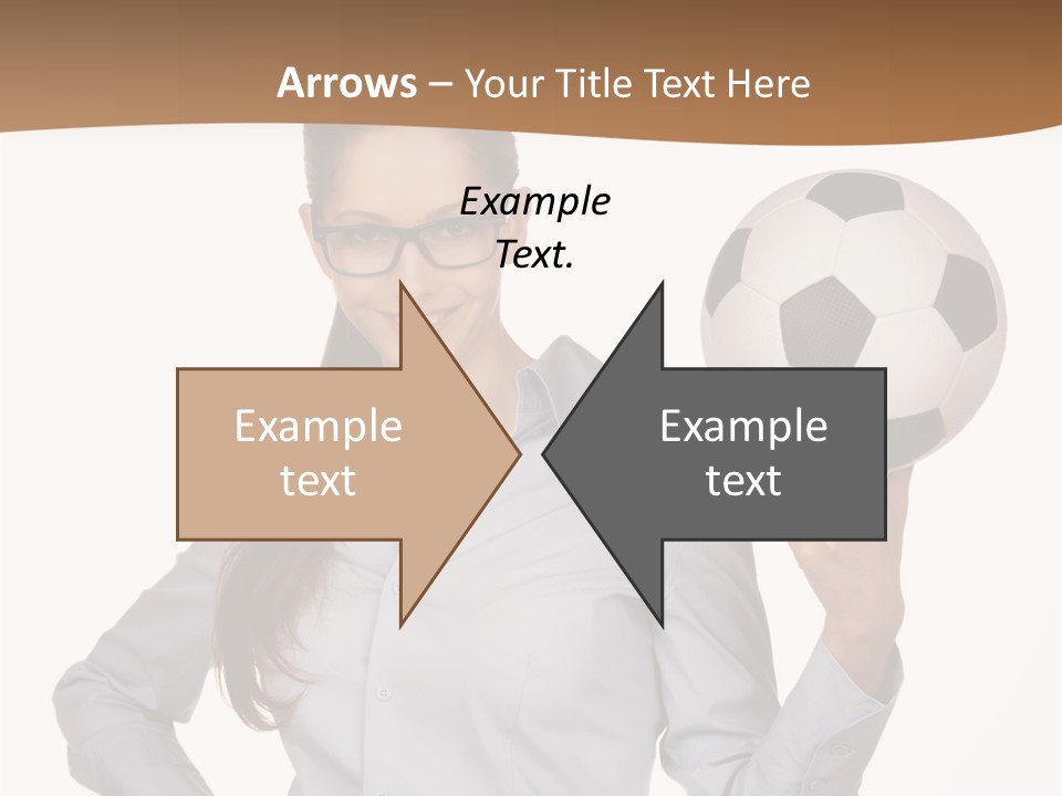 Business Soccerball Isolated PowerPoint Template