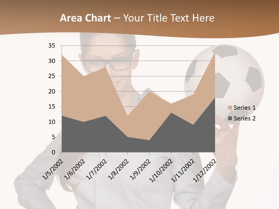 Business Soccerball Isolated PowerPoint Template
