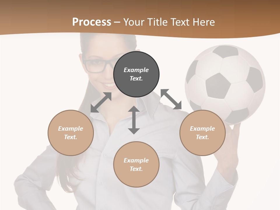 Business Soccerball Isolated PowerPoint Template
