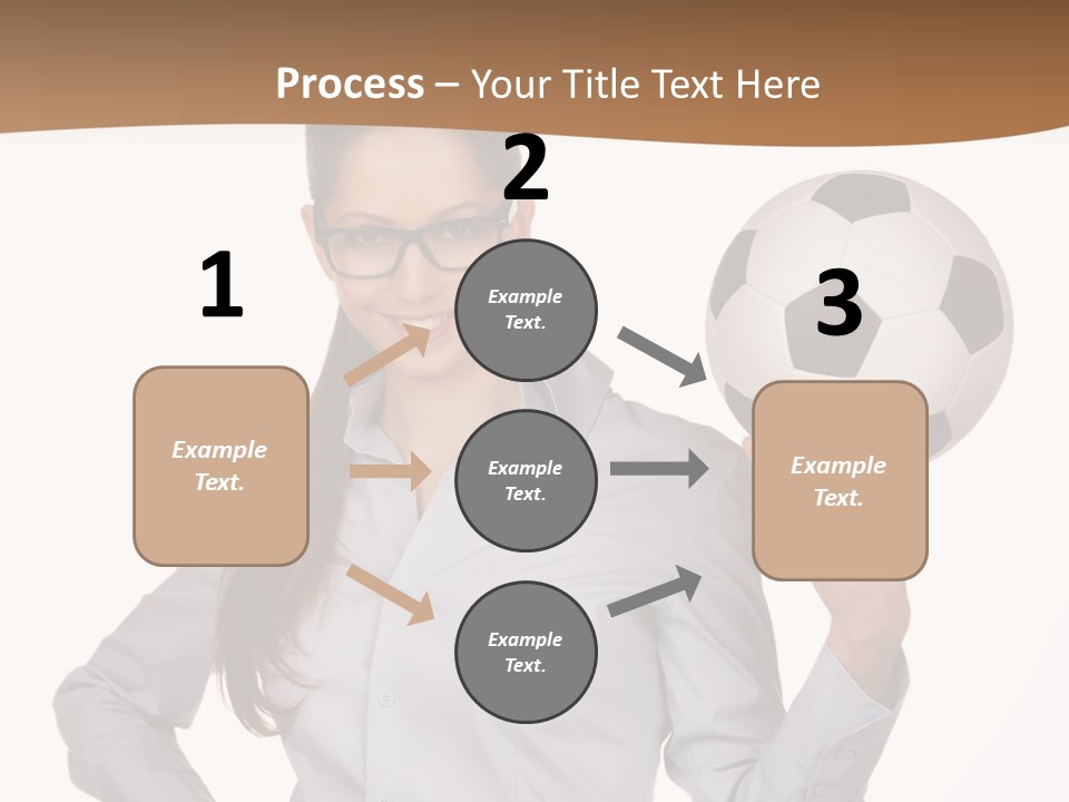 Business Soccerball Isolated PowerPoint Template