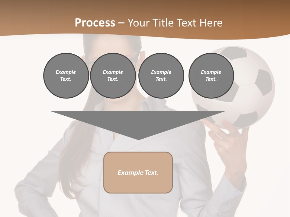 Business Soccerball Isolated PowerPoint Template