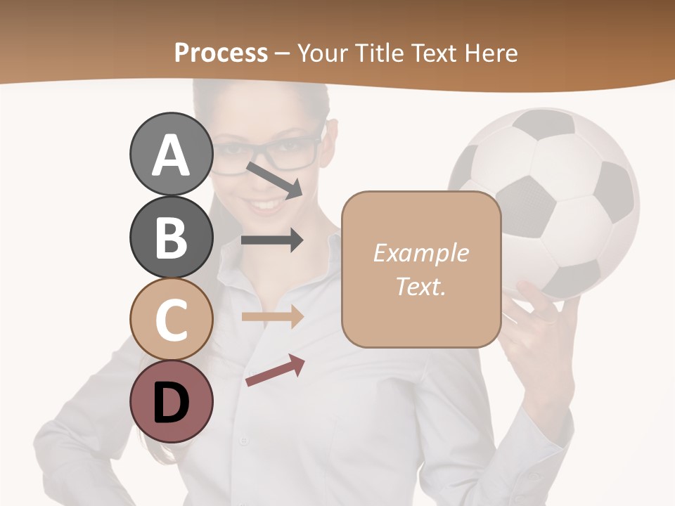 Business Soccerball Isolated PowerPoint Template