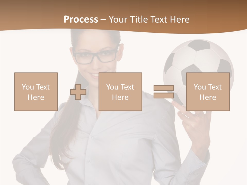 Business Soccerball Isolated PowerPoint Template