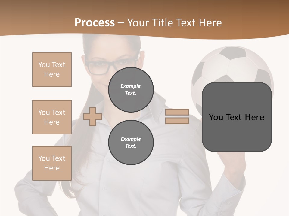 Business Soccerball Isolated PowerPoint Template